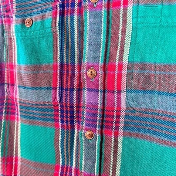RALPH LAUREN MULTICOLOUR FANNEL PLAID BUTTON DOWN SHIRT PREPPY LONG SLEEVE SMALL - Picture 8 of 12
